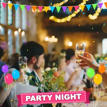 Party effect on friends raising a toast — online photo booth